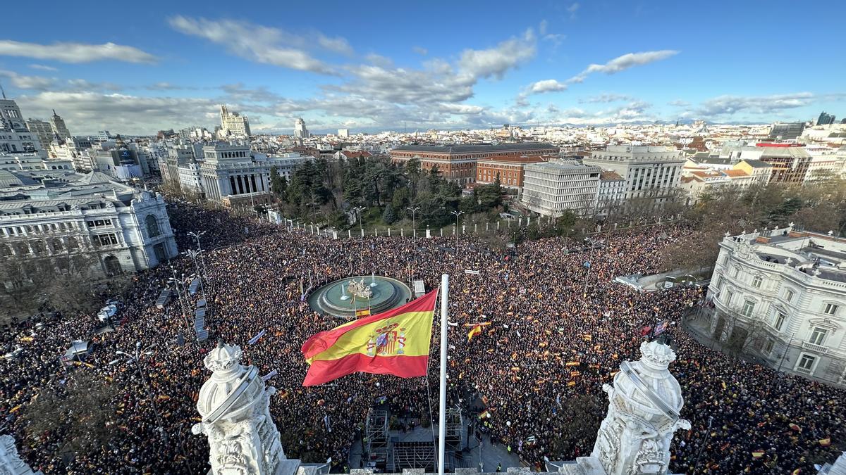 MULTITUDINARIA MANIFESTACIÓN CONTRA EL GOBIERNO DE PEDRO SÁNCHEZ EN MADRID