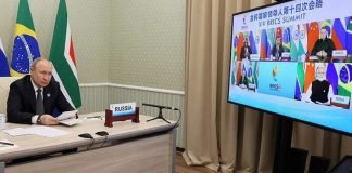 PUTIN PARTICIPA EN REUNION DE LOS BRICS POR VIDEOCONFERENCIA