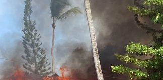 INCENDIO EN LAS TERRENAS PROVOCA DAÑOS A LOCALES COMERCIALES