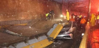 NUEVE PERSONAS MURIERON EN DERRUMBE PASO A DESNIVEL