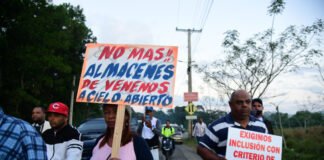 Campesinos protestan en Maimón y Cotuí contra presa de cola de Barrick Gold