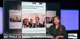 "¿Por qué es un problema que se compartan en Signal los planes de ataque contra Yemen?": 'BBC'