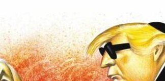 NETANYAHU Y TRUMP, DUO DINAMICO: GUERRA SI, JUSTICIA NO Una ilustración polémica del New York Times que fue catalogada de antisemita
