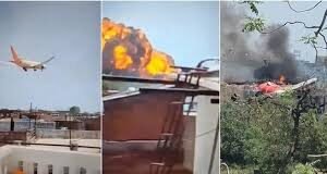 UN AVIÓN SE ESTRELLA EN INDIA CON 242 PERSONAS A BORDO