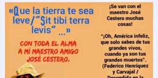 ¡Se van con el maestro José Cestero muchas cosas!