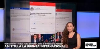 "La retirada de Trump es una derrota para Eduardo Bolsonaro y una victoria para Lula": 'G1-O Globo'