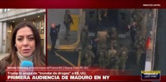Nicolás Maduro llega al tribunal federal de Nueva York encargado de su comparecencia