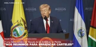 Donald Trump: "anunciamos una nueva coalición militar para erradicar carteles"