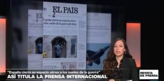 "España cierra su espacio aéreo a los vuelos de la guerra de Irán": 'El País'