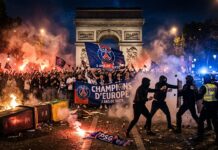 ENTRE CELEBRACIONES Y DISTURBIOS, PARÍS NO DURMIÓ ANOCHE