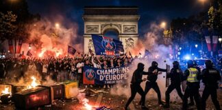 ENTRE CELEBRACIONES Y DISTURBIOS, PARÍS NO DURMIÓ ANOCHE