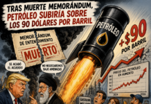 Tras muerte Memorándum, petróleo subiría sobre los 90 dólares por barril