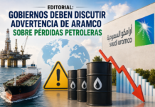 EDITORIAL: Gobiernos deben discutir advertencia de Aramco sobre pérdidas petroleras