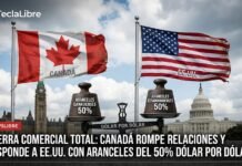 CANADÁ IMPONDRÁ TARIFAS RECÍPROCAS DE 50% A ESTADOS UNIDOS