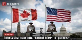 CANADÁ IMPONDRÁ TARIFAS RECÍPROCAS DE 50% A ESTADOS UNIDOS